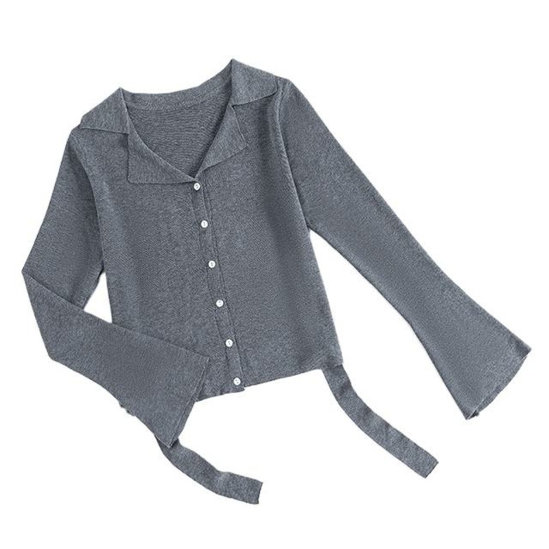 Summer Korean Long Sleeve Lapel Cardigan Sweater for Women – Korean Cardigan and Long Sleeve Cardigan price