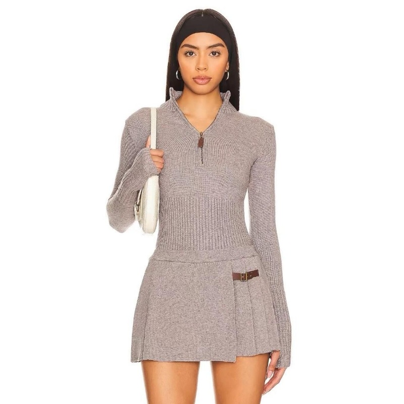 Wholesale Casual Knitting Women S Sweaters Cardigen Jacket Cardigan Outwear for Women with Zipper Placket and Skirt – Sweater and Womens Pullover Sweater price|Founded in 1997,Layois a comprehensive group company integrating the import a