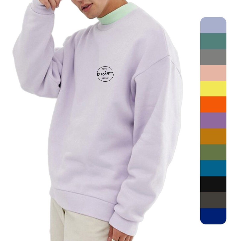 Wholesale Custom Plain French Terry Solid Color Sportswear 80%Cotton/20%Polyester Good Quality Men Blank Crewneck Sweatshirt – Blank Crewneck Sweatshirt and Custom Sweatshirt price