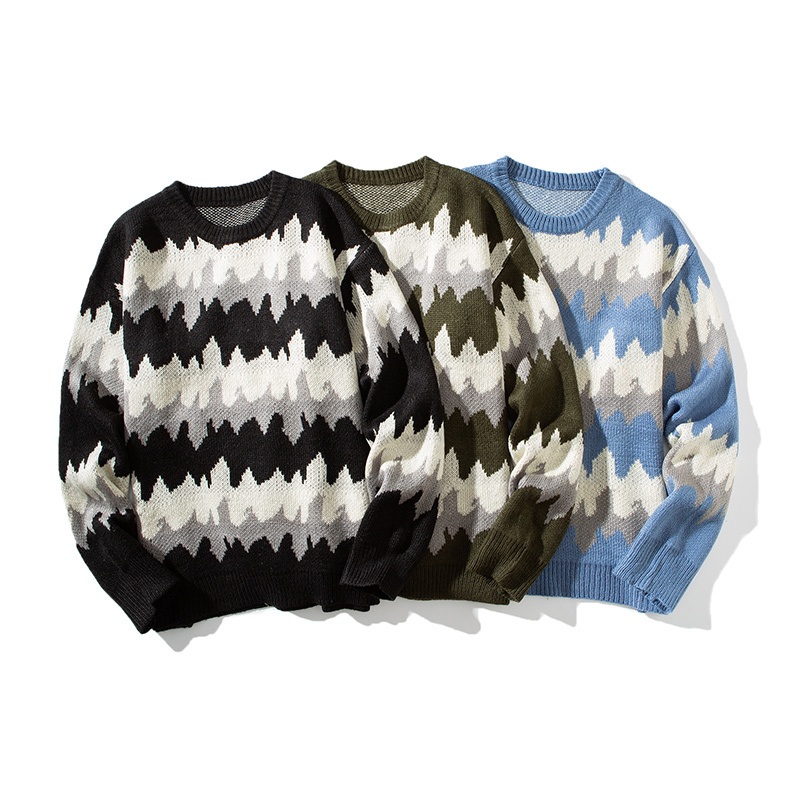 2024 Crew Neck Round Neck Knitted Pullover Sweater Customized Printing Men Sweater – Golf Sweater and Jacquard Knit Sweater price