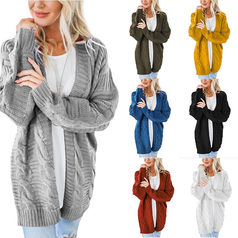 2025 Knitted Women Plus Size Sweaters Hemp Flower Cardigan Sexy Designer Fashionable Custom Winter Ladies Long Sleeve Clothing – Womens Pullover Sweater and Womens Cardigan Sweater price