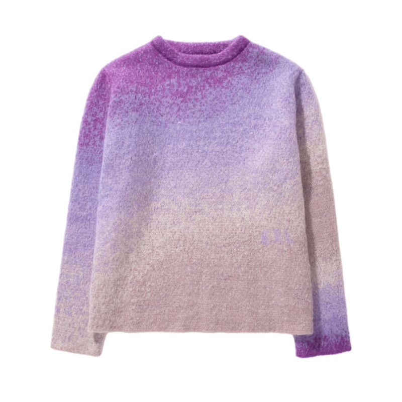 Colorful Purple Mohair Fashionable Straight Fit Pullover Mens Knit Sweater – Mens Sweater and Men Fashion price