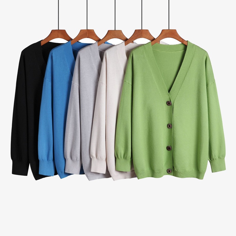 Custom Logo Womens Cardigan Open Front Oversized Button Lightweight Sweaters V Neck Loose Cardigans Knit Outwear – Hoodie Sweatshirt and Hoodie Blanket price