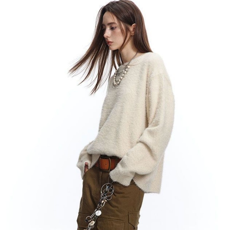 Factory Customization Faux Mink Short Solid Color Warm Sweater – T-Shirt and Clothes price