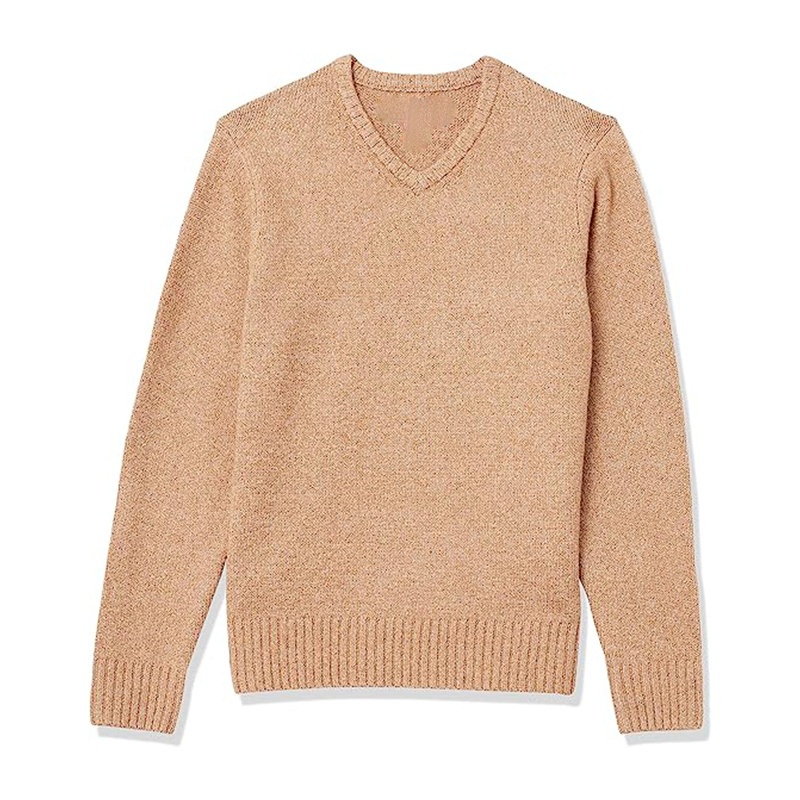Mens Long-Sleeve Soft Touch V-Neck Sweater for Wholesale – Jacquard Sweaters and Sweater price