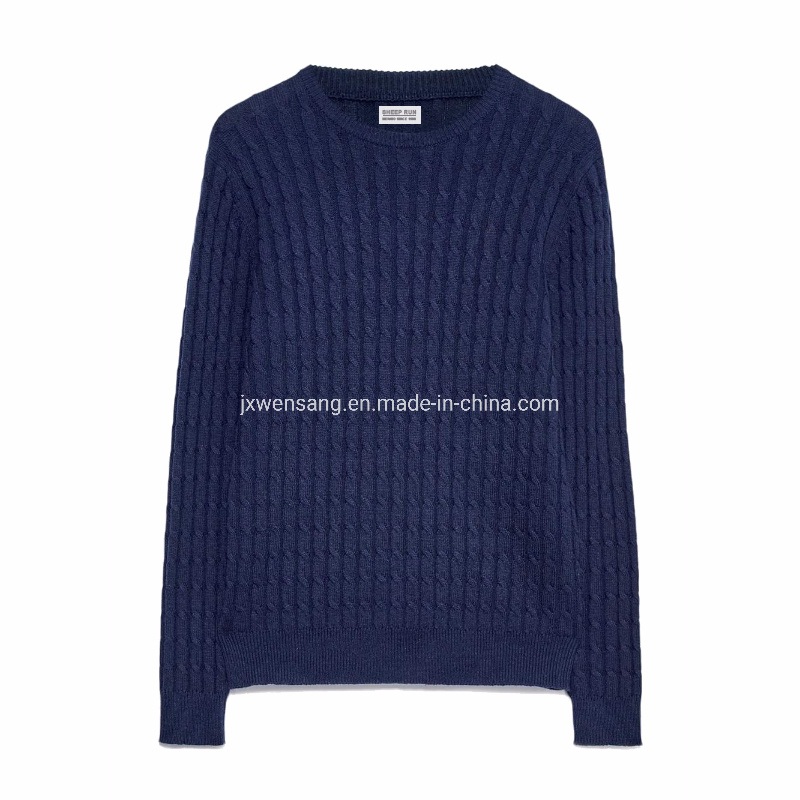 Merino Mens Pullover 100% Australian Natural Merino Wool Knitted Dark Blue Crew Neck Jumper Sweater – Merino Sweater and Merino Wool Sweater price|XS-5XL
