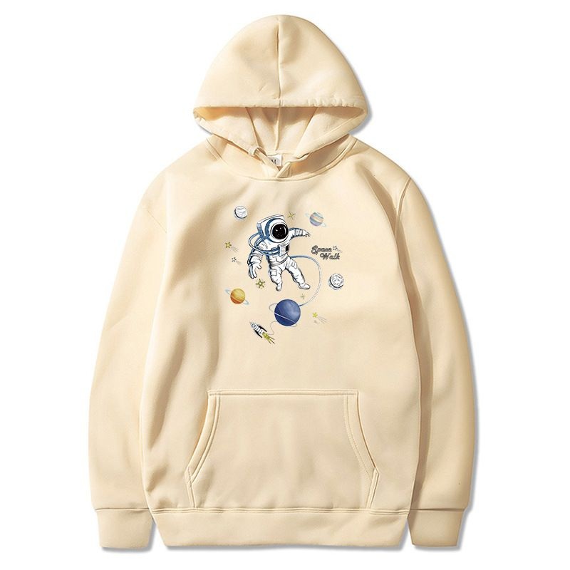 Street Astronaut Hooded Fleece Casual Jacket Leisure Fleece Cotton Sweatshirt Women Lady Hooded Sweater – Sweater and Hoody Wear price