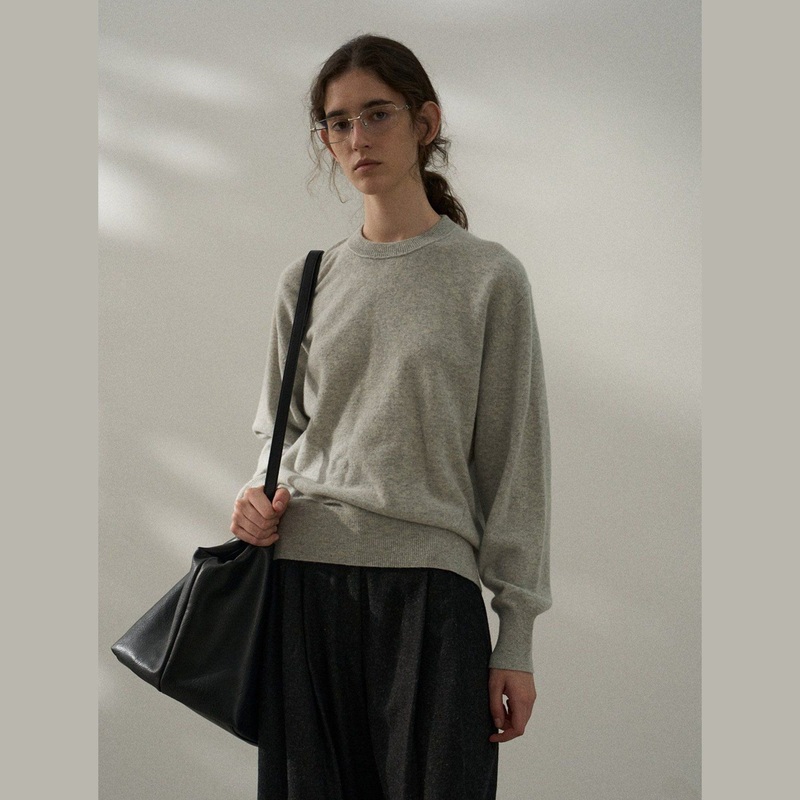 Womens Autumn Wool Crew Neck Sweater Top – Pants and Trousers price