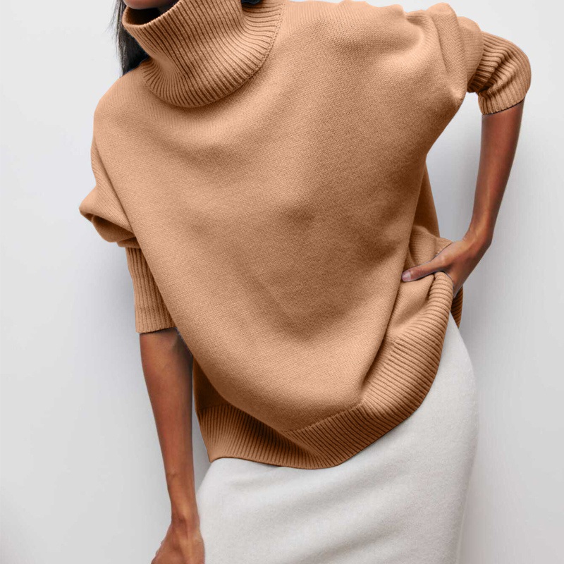 Cozy Viscose Fiber Turtleneck Sweater for Women&rsquor; S Winter Fashion, Oversized Knit Mock Neck Sweater, No MOQ – Cozy Turtleneck and Oversized Turtleneck price