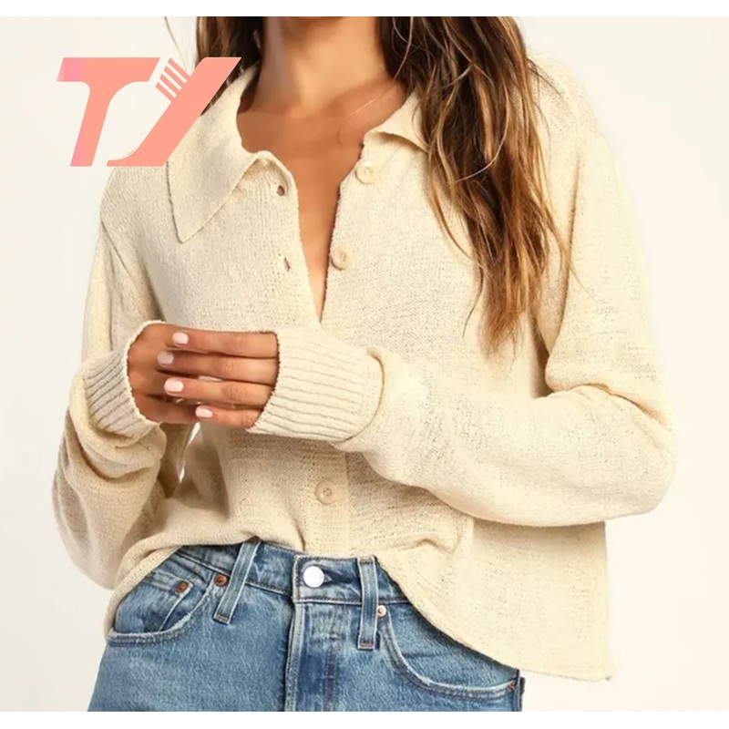 Custom Ladies Solid Color Autumn Fashion Knitting Sweater Popular Color Long Sleeve Womens Casual Spandex Sweater Tops – Fashion Knitting Sweater and Long Sleeve Sweater Tops price