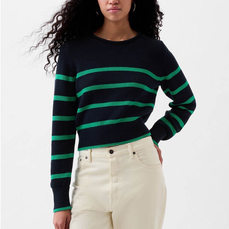 Customized Womens Sweater, Black and White Striped, Loose and Casual Style – Customized Sweater and Fall Sweaters price