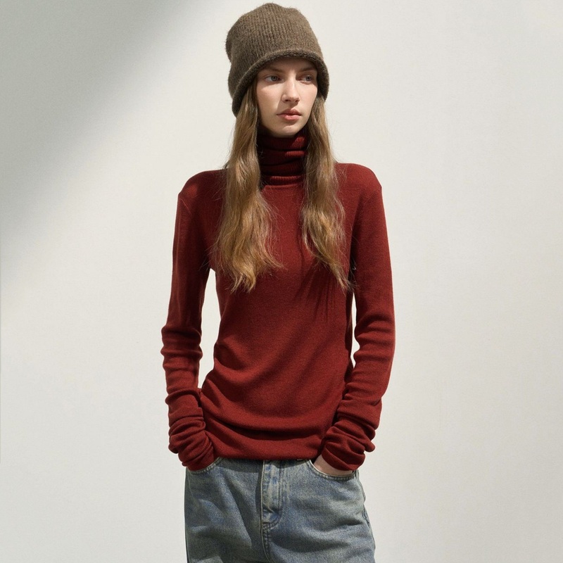 Luxurious Silk Cashmere Winter High Collar Bottoming Shirt – Shirt Clothing and Shirt Clothes Clothing price