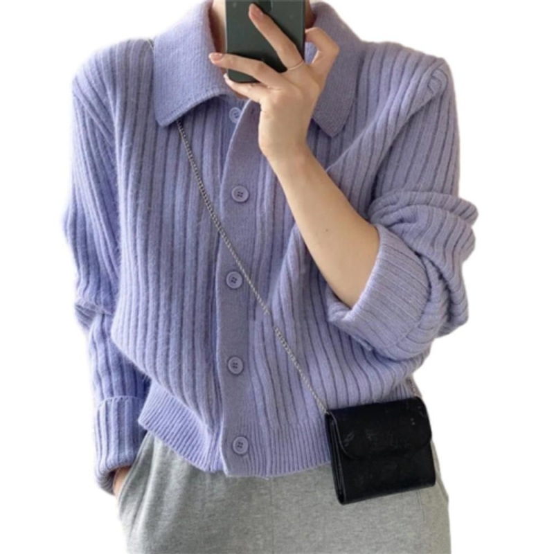 Wholesale Best-Selling Classic Versatile Womens Minimalist Slim-Fit Knit Cardigan Sweater – Sweater and Knitted Sweater price
