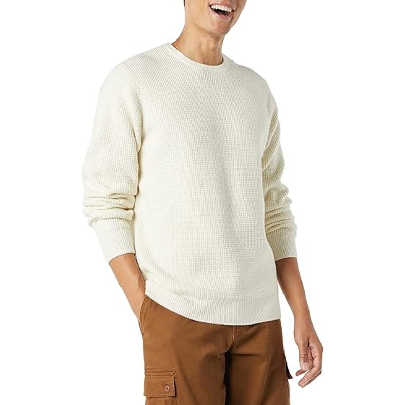 Winter Pullover Sweater for Men Soft Waffle Knitted Sweater – Men Sweater and Crewneck Sweater price