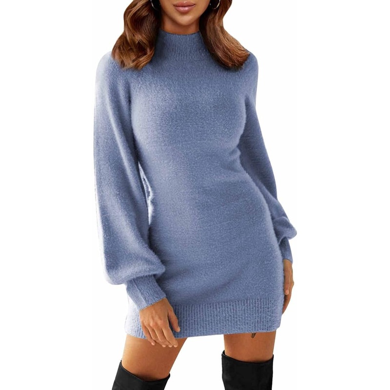 Women Solid Color Bodycon Sweater Dress – Pullover Sweater Dress and Mini Sweater Dress price