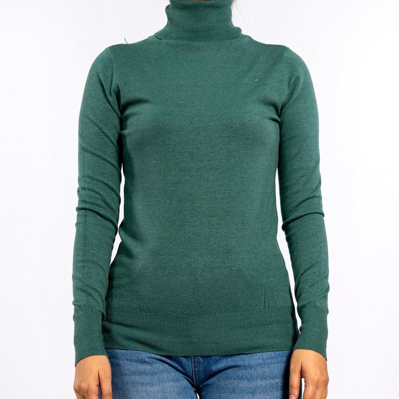 Womens Autumn Green High Neck Long Sleeve Slim Soft Pullover Sweater Knit Top – Winter Tops and Women Sweater price