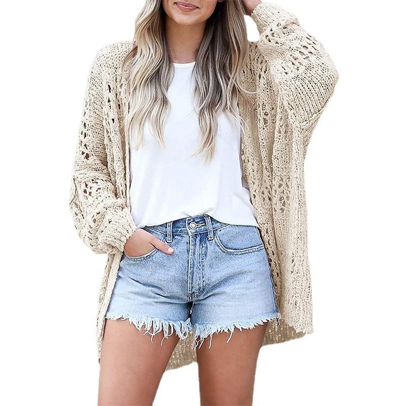 Womens Crochet Hollow out Long Sleeve Cardigan Sweater – Summer Cardigan and Knitted Cardigan price