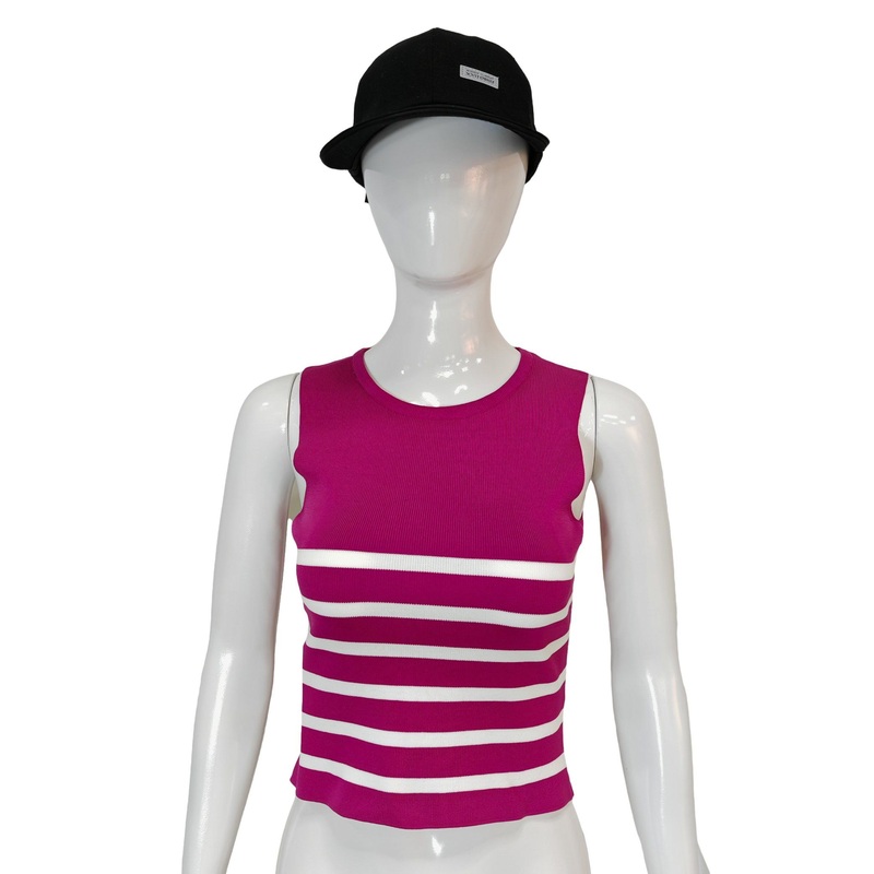 2025 New Trends Casual Summer Knit Suspender Striped Vest Sleeveless Tank Top for Women – Top for Women and Striped Vest price|Fabric