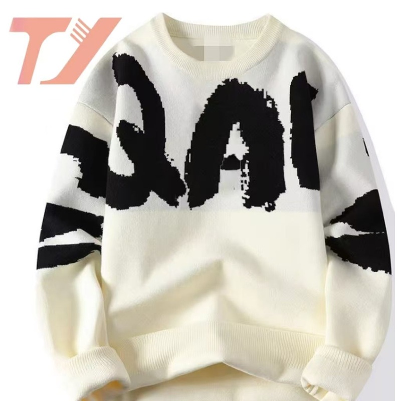 Custom Logo OEM & ODM Men Sweater Pullover Jacquard Pattern Knitted Top Winter Crew Neck Jumper Men Knitwear Custom Knit Sweater – Men Sweater and Crew Neck Jumper price