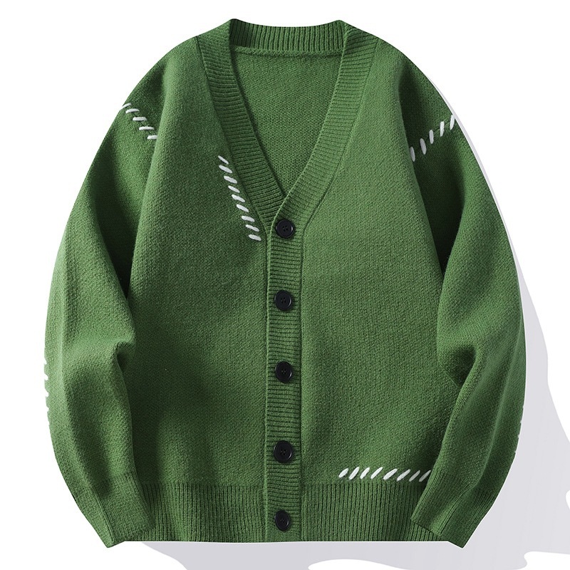 Europe and The United States Custom Mens Vintage Jacquard Pattern off Shoulder Long Sleeve Button Winter Knit Cardigan Sweater – Winter Knit Cardigan and Mens Sweater price