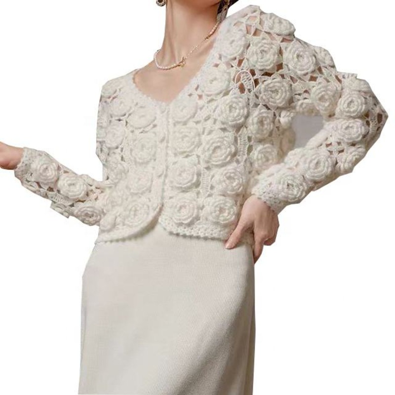 Heavy Industry, White Knitted Sweater, Womens Autumn and Winter Lazy Style Retro Coat, Cardigan Top – Coat and Lazy Style Coat price