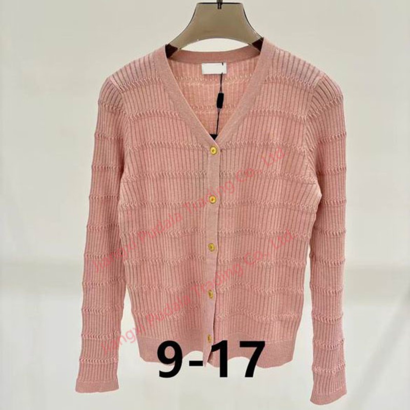 Hollowed-out V-Neck Buttoned Knitted Cardigan Sweater. Knitted Sweater. Top Knitwear – Sweater and 1: 1 Sweater price