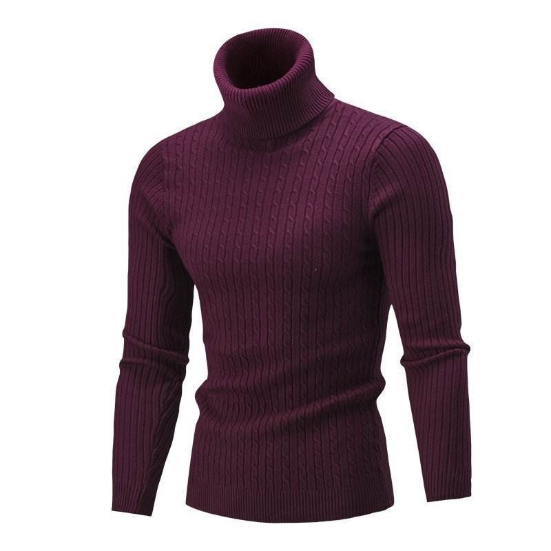 Mens Turtleneck Sweater Wholesale Crochet Cotton Soft Winter Long Sleeve Pullover with High Neck Washed Knitwear – Sweater and Sweater with a Collar price