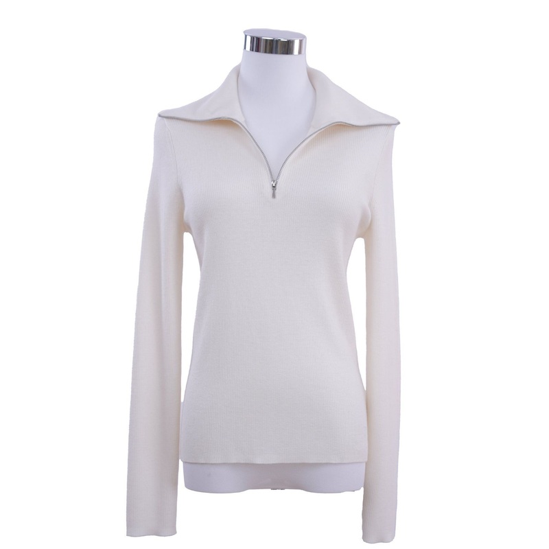 Thermal Womens Pure Wool White Mock Neck Pullover Sweater- Zip Design – Pullover Sweater and Womens Sweater price