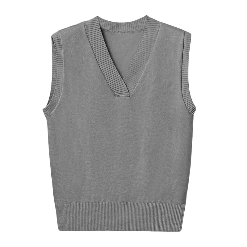 V Neck High Quality OEM Logo Knitted Sweater Vest for Women – Sweater Vest for Women and V Neck Sweater Vest price