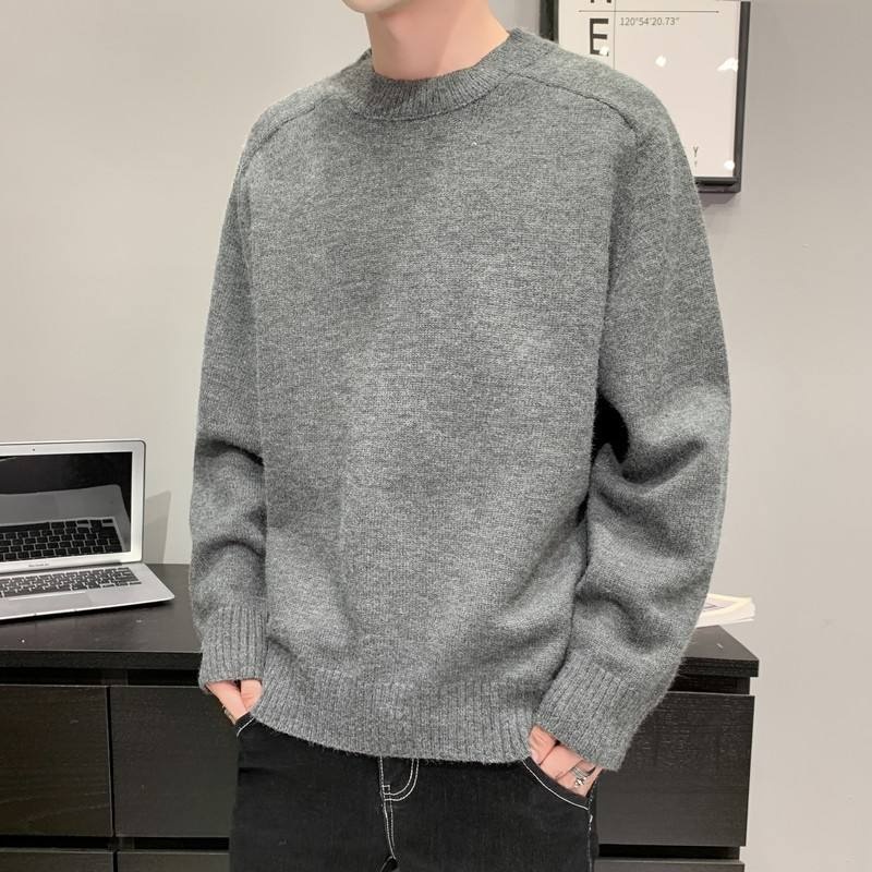 Winter 2022 Solid Color Simple Basic Turtleneck Sweater Mens Casual Long Sleeve Sweater – Sweater and Sweater with a Collar price