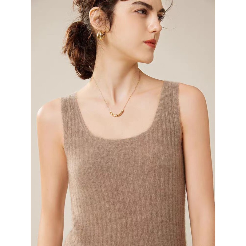 Cashmere Knitting Deep Crew Neck Sweater Vest with Crop Style – Women Sweater Vest and Turtleneck Women Sweater price