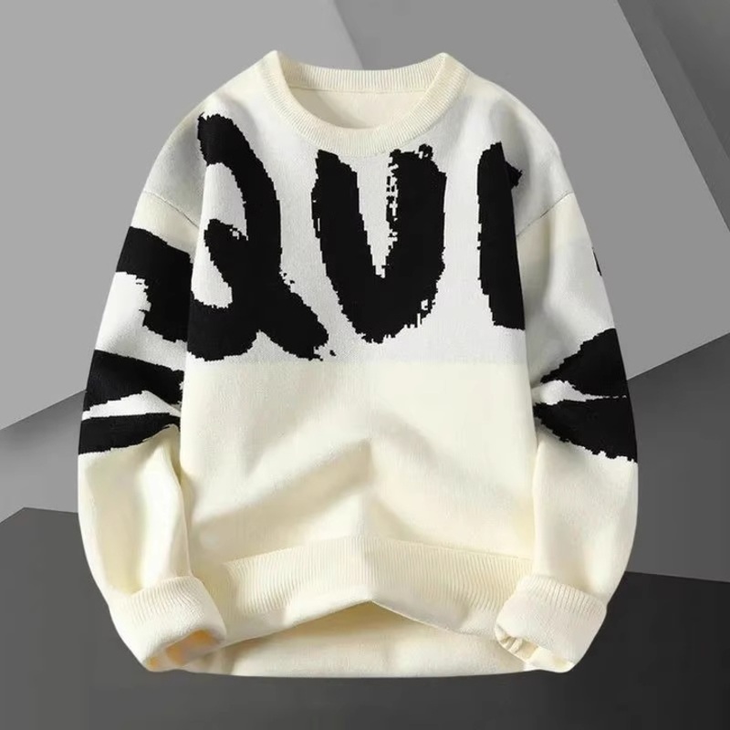 Custom Logo OEM & ODM Men Sweater Pullover Jacquard Knitted Top Winter Crew Neck Jumper Men Knitwear Custom Knit Sweater – Pure Cotton Sweater and Knitting Shirt Pullover Mens Sweater price