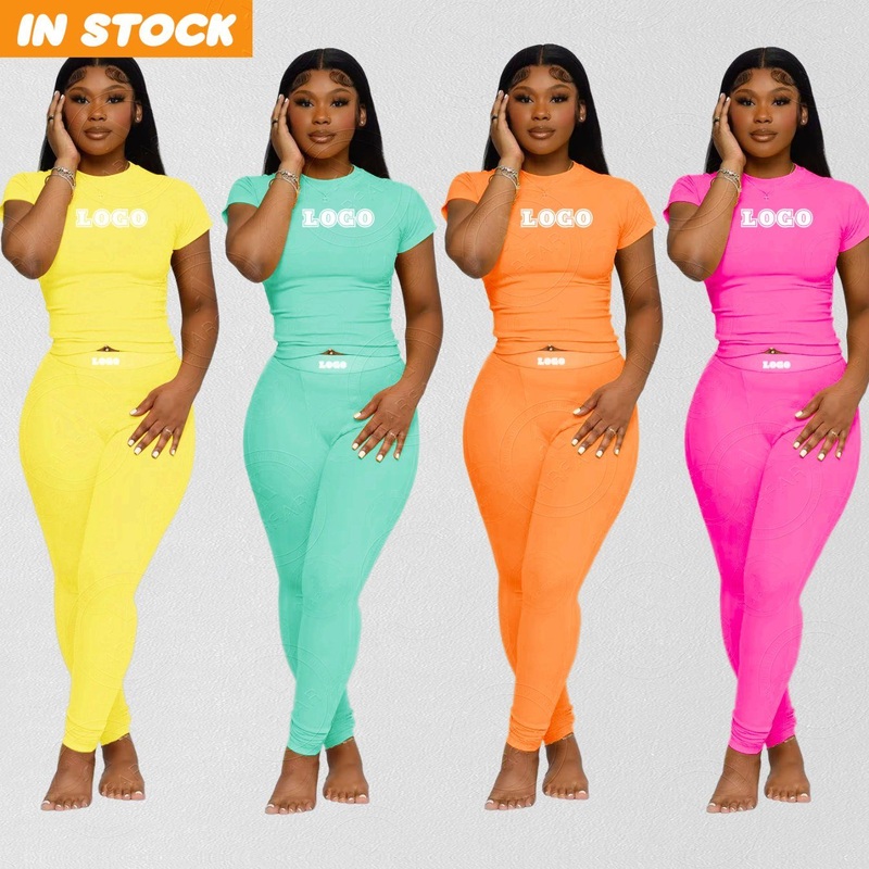 Custom Loungewear Womens Leggings Custom Lounge Wear Ladies Knitted Tank Top Pant Two Piece Ribbed Set Two Piece Set Women – Custom Summer Women Sexy Two Piece Set and Custom Logo Set price