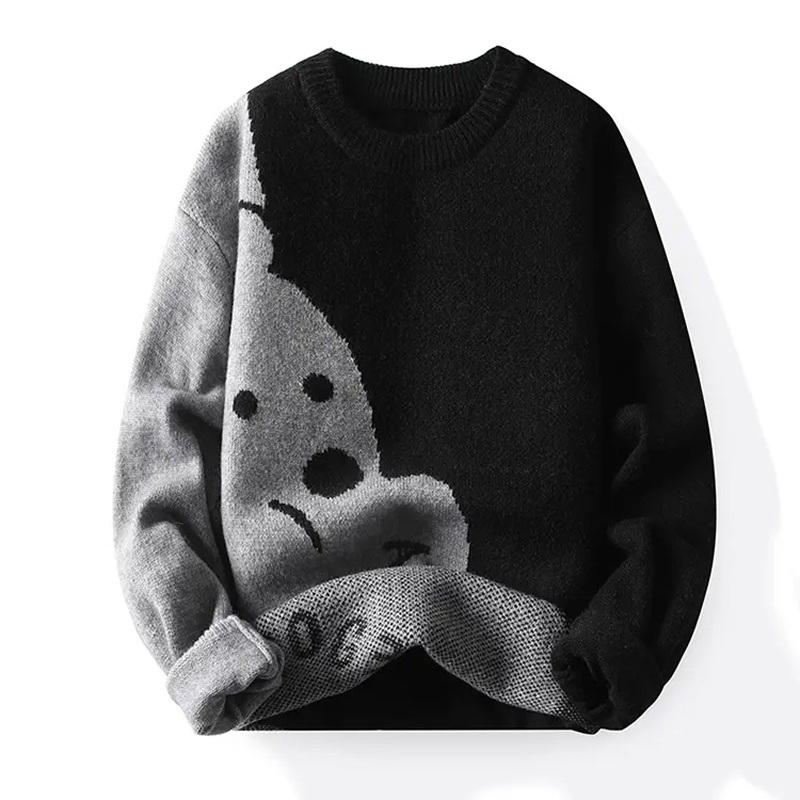 Custom OEM Sweater Unisex Jacquard Knitwear Men Crewneck Pullover Knit Jumpers – Sweater and Jacquard Sweater price