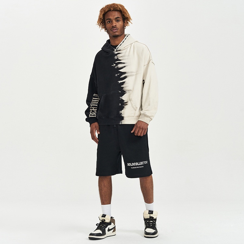 Embroidered Hooded Sweater Mens New American Retro Loose Casual Long-Sleeved T-Shirt Fleece Cotton Hoody – Sweater and Mans Hoodie price