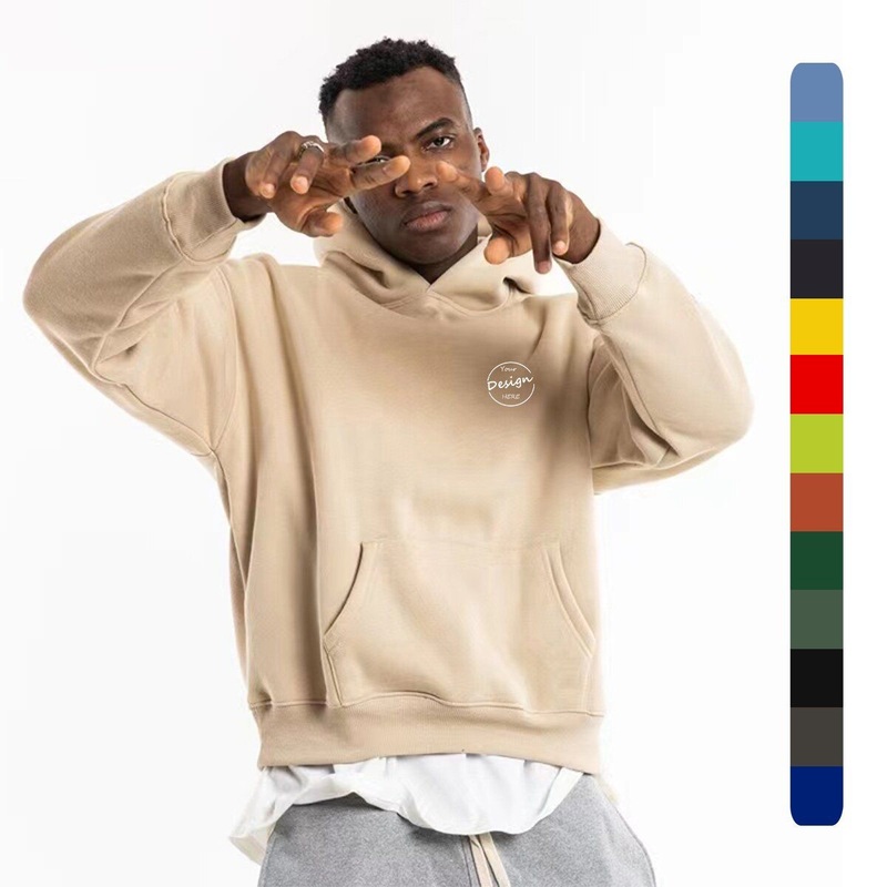 High Quality Puff Printing Fleece Wholesale Sportswear Plain Custom Solid Color Men Gym Running Blank Hoodies – Blank Hoodies and Custom Hoodies price