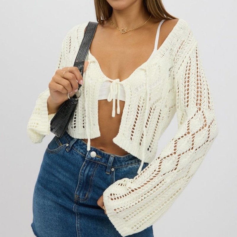 Lightweight Crochet Crop Cardigan Sweater for Summer Style – Crochet Sweater and Fashion Sweater price