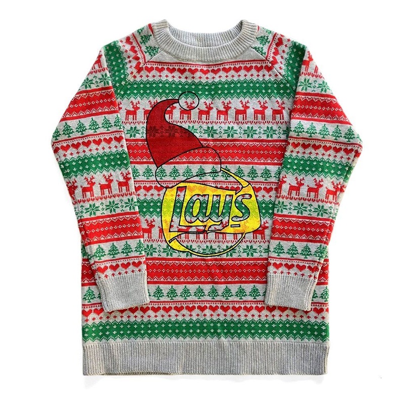 OEM Custom Print Christmas Knit Unisex Round Neck Sweater – Knit Sweater and Christmas Sweater price