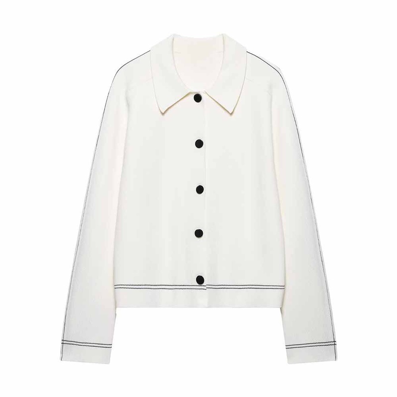 Za Womens Clothing Casual Single Breasted Knitted Womens Jacket Long Sleeved – Button-up Knitted Jacket and Casual Knitted Womens Jacket price
