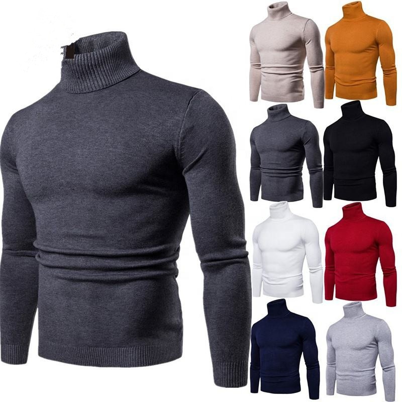 Cozy Fall Winter Mens Turtleneck Knitted Sweater Collection – Sweater and Sweater with a Collar price