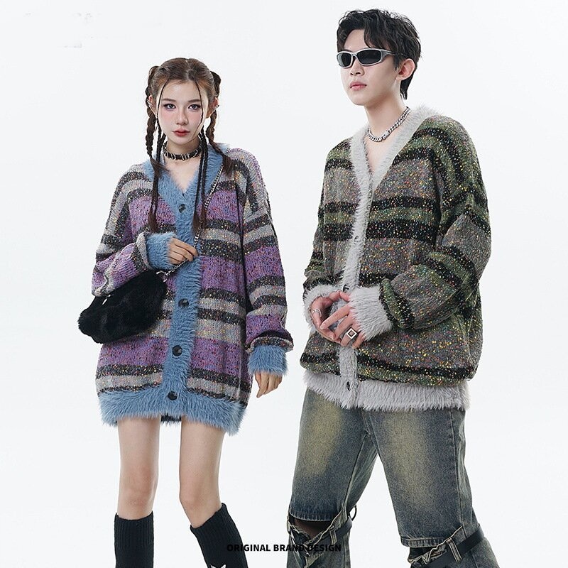 Creative V-Neck Knitted Sweater with Painted Spots and Contrasting Loose Cardigan Sweater – Sweater and Crochet Sweater price|<b>Q1. What is your minimum order quantity?</b>