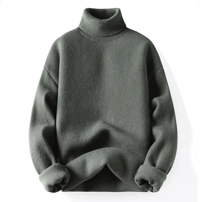Custom Men Sweaters Pullover Turtle Neck Sweater Winter Long Sleeve Knit Turtleneck Men – Sweater and Jacquard Sweater price
