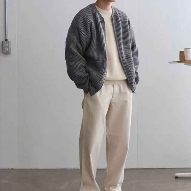 High Quality Thick Cashmere Knit Mens Sweater Cardigan Wool Winter Zipper Knit Sweater – Pure Cotton Sweater and Knitting Shirt Pullover Mens Sweater price