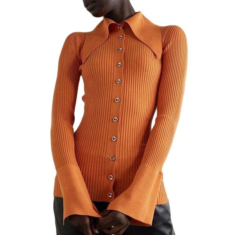 Knitwear Manufacturers Custom Rib Elegant Casual Cardigan Women Loose Sweater for Autumn Winter Knit Sweater Cardigan Women – Sweater and Cardigan price