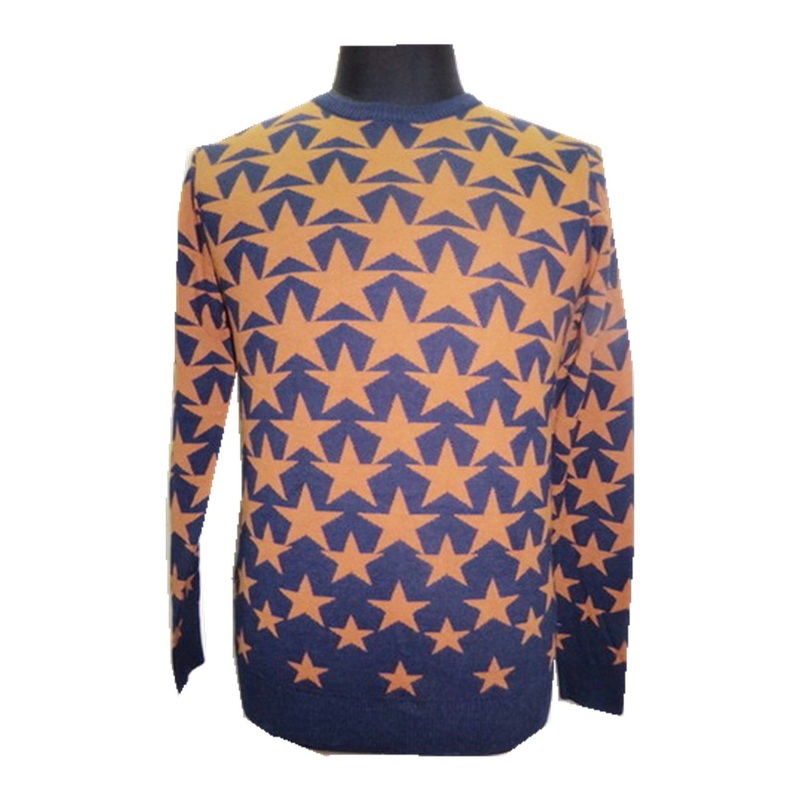 Mens Star Pattern Knit Sweater – Round Neck and Knit Sweater price