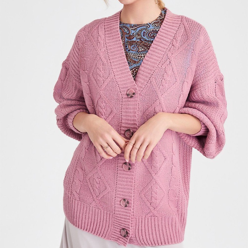 Solid Coloropen Cardigan Woman Knit Sweater Button Front Long Sleeve Knit Sweater Cardigan for Women – Womens Cardigan Sweater and Sweater price