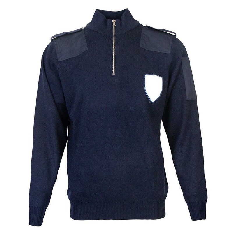 Stand Collar Sweater Security Guard Sweater Zipper Stand Collar Knitted Sweater – Mens Pullovers and Mens Sweaters price