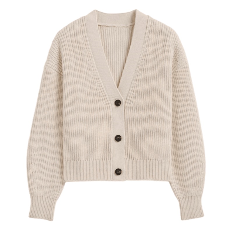 Stylish Beige Boxy Fit Knit Cardigan Sweater for Women – Cardigan Women Sweater and Boxy Fit Women Cardigan Sweater price