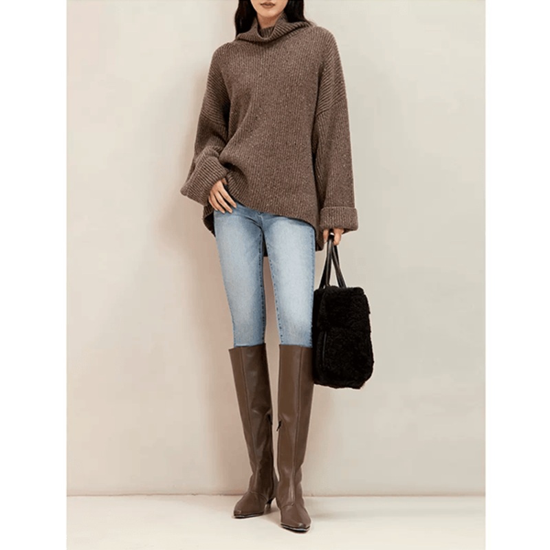 Trendy High-Neck Pullover Sweater for Women This Winter – High-Neck Sweater and Winter Sweater price