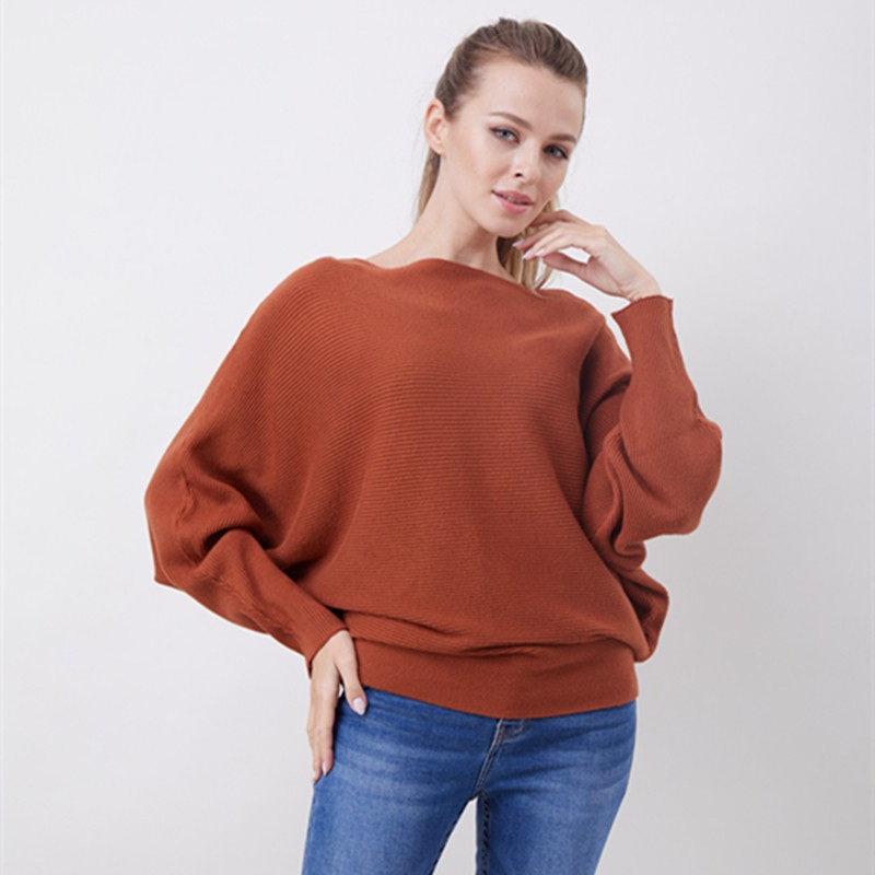 Wholesale Autumn and Winter New Clothing USA Custom OEM ODM Loose Dolman Bat Sleeve Sweater – Women Sweater and Women Pullover price